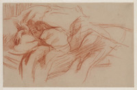 KT 2006 157
<br/>
Slapende vrouw. Studie voor blad III uit de lithoreeks Elles: 'Femme couchée - Réveil'
<br/>
<em>Toulouse-Lautrec, Henri de (1864 - 1901)</em>